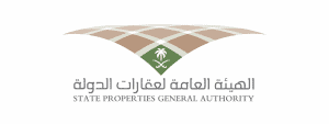 مبنى حديث لشركة العقارات البيضاء مع شعار الهيئة العامة للعقارات.